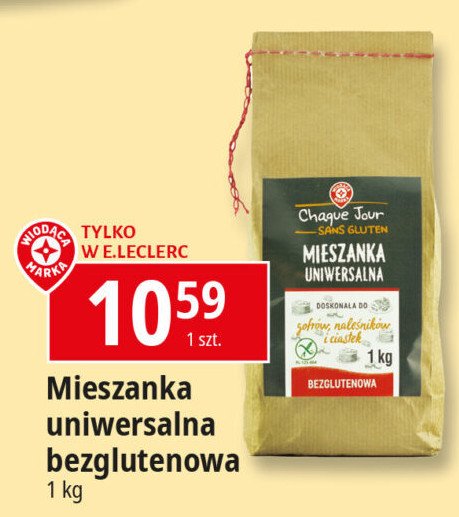 Mieszanka uniwersalna bezglutenowa Wiodąca marka chaque jour promocja