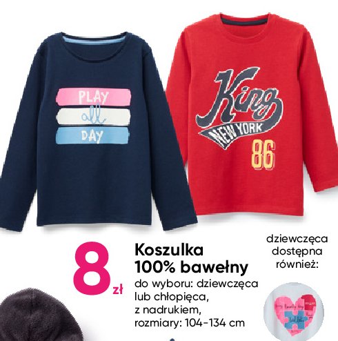 Bluzka z długim rękawem chłopięca 104-134 promocja
