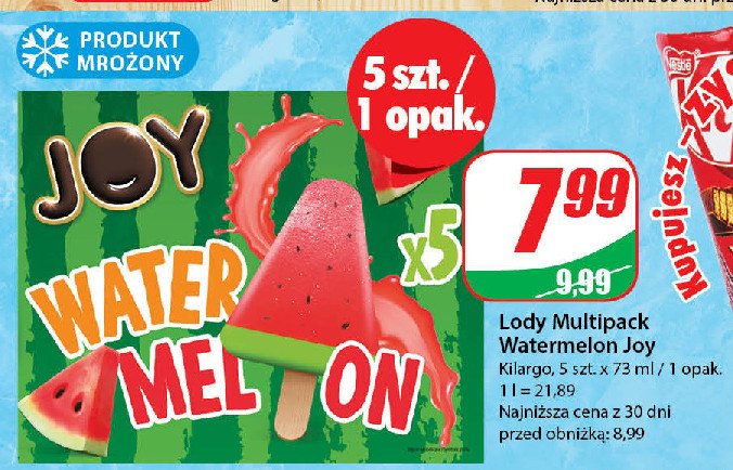 Lody joy watermelon promocja