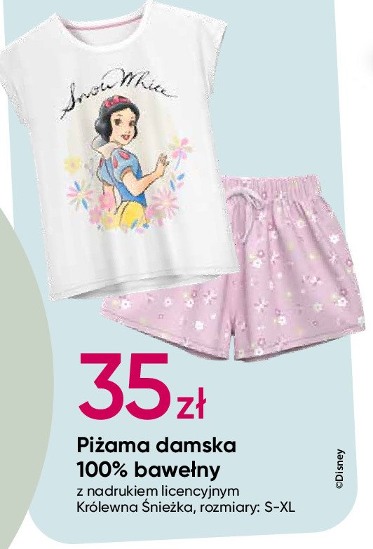 Piżama damska śpiąca królewna s-xl promocja