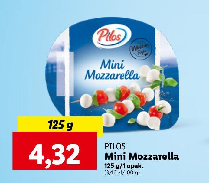 Ser mozzarella mini Pilos promocja