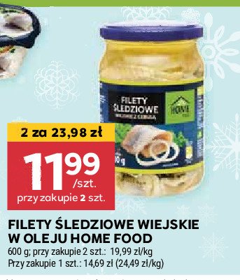 Filety śledziowe wiejskie w oleju Home food promocja w Stokrotka