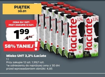 Mleko UHT 3,2% promocja w Netto
