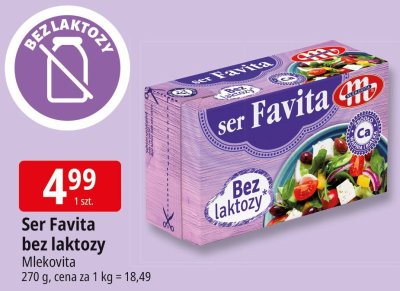 Ser Favita bez laktozy Mlekovita promocja w Leclerc