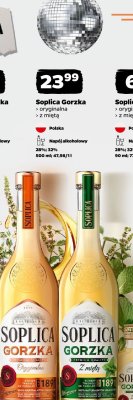 Napój alkoholowy Soplica Gorzka oryginalna z miętą 500 ml promocja w Netto