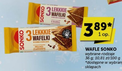 Wafle Sonko 3 lekkie wafelki promocja w ABC
