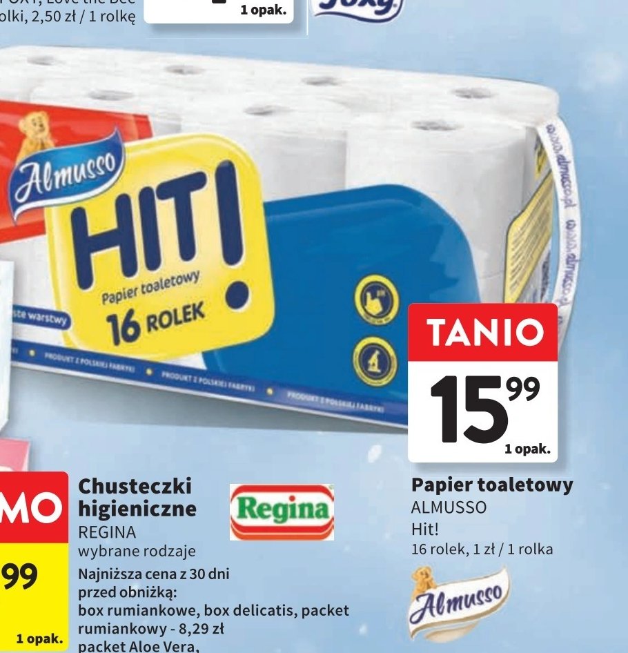 Papier toaletowy hit Almusso promocja w Intermarche