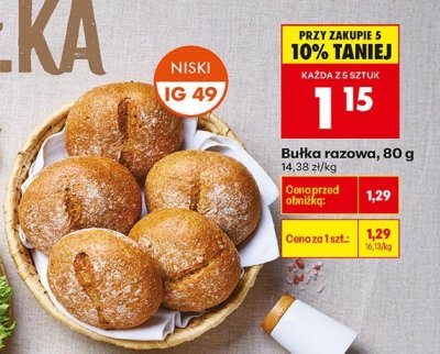 Bułka razowa  promocja w Biedronka