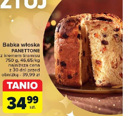 Babka włoska panettone z tiramisu Denisfoods promocja w Carrefour