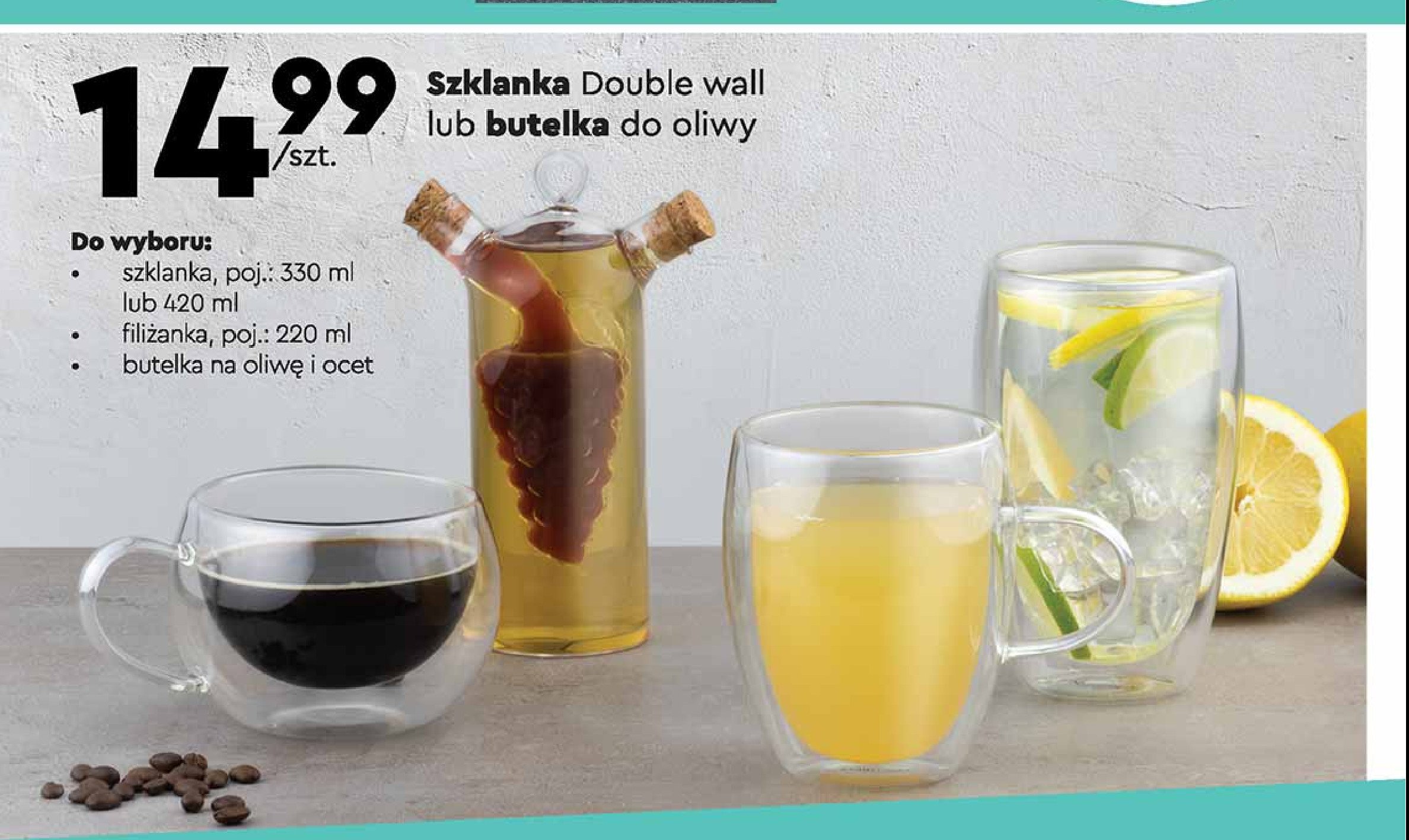 Szklanka double wall 420 ml promocje