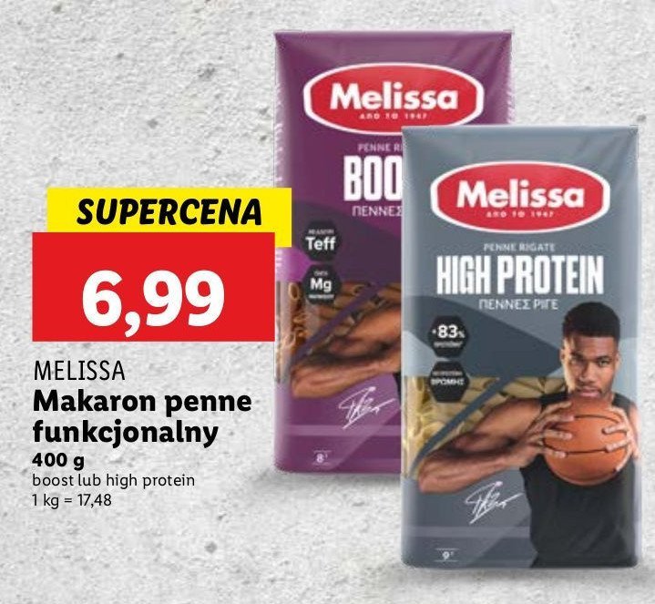 Makaron penne rigate high protein Melissa promocja