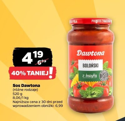 Sos różne rodzaje promocja w Netto