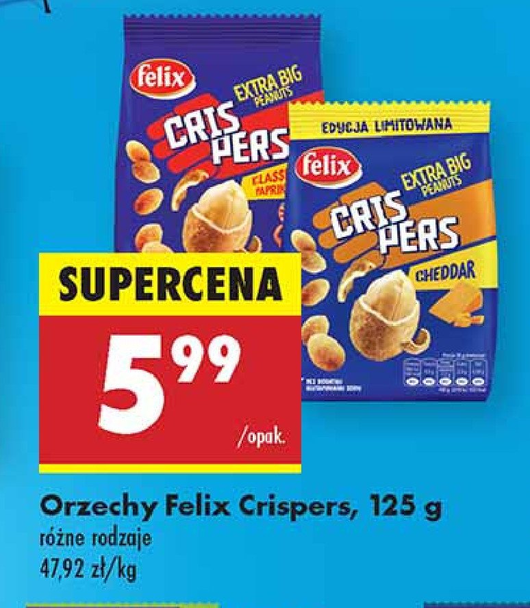Orzeszki papryka Felix crispers promocja