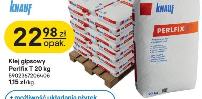 Klej gipsowy Perlfix T promocja w Castorama