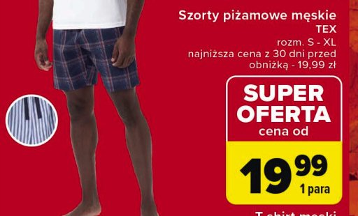 Szorty męskie piżamowe Tex promocja