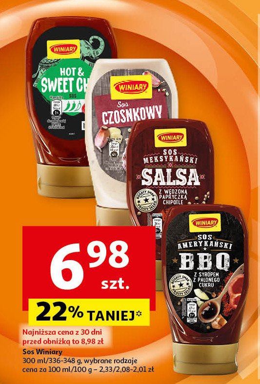 Sos hot & sweet chili Winiary promocja w Auchan