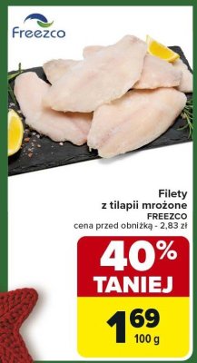 Filety z tilapii mrożone Freezco promocja w Carrefour Market
