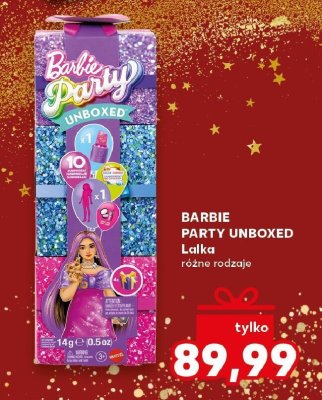 Lalka BARBIE PARTY UNBOXED promocja w Kaufland