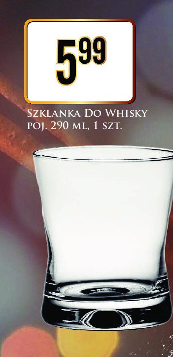 Szklanka do whisky 290 ml promocja w Dino