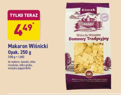 Makaron wi艣nicki nitka gruba Elmak promocja