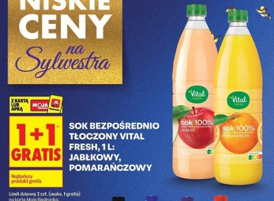 Sok bezpośrednio tłoczony Vital Fresh pomarańczowy promocja w Biedronka