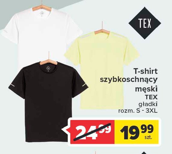 T-shirt męski szybkoschnący s-3xl Tex promocja