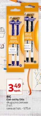 Długopis żelowy original czarne Bic gelocity promocja
