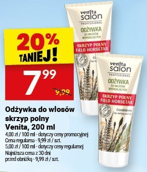 Odżywka do włosów skrzyp polny Venita, 200 ml promocja w Twój Market