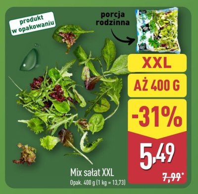 Mix sałat XXL promocja w Aldi