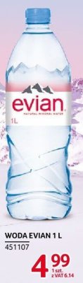 Woda Evian promocja w Selgros