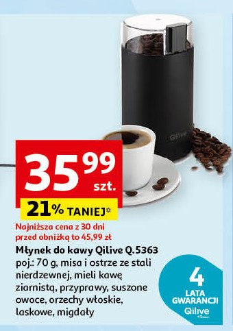 Młynek do kawy q.5363 Qilive promocja w Auchan