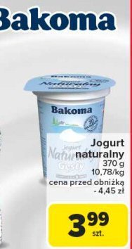 Jogurt naturalny gęsty promocja w Carrefour