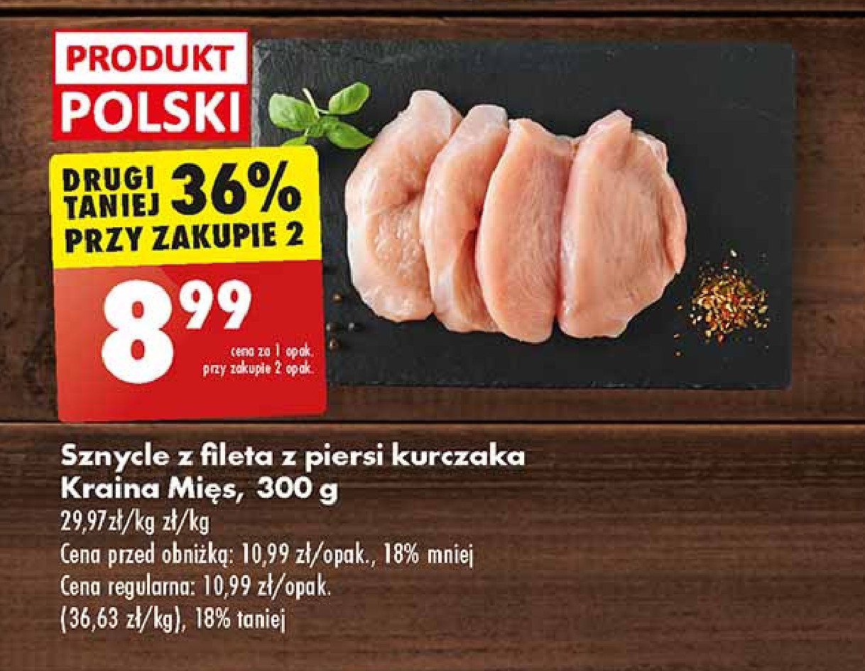 Sznycle z fileta z kurczaka Kraina mięs promocja