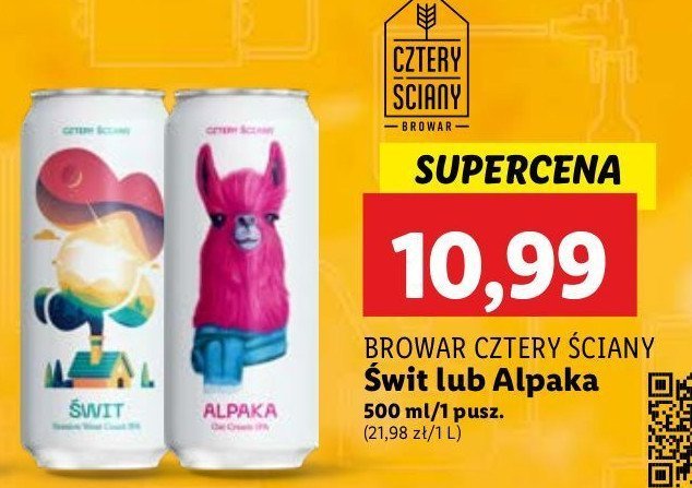 Piwo Browar cztery ściany świt promocja