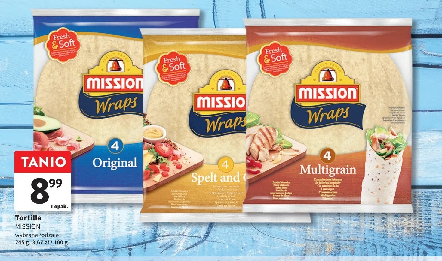 Wraps spelt and oat Mission promocja