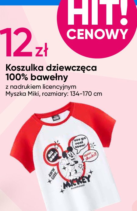 Koszulka dziewczęca 134-170 cm myszka minnie promocja