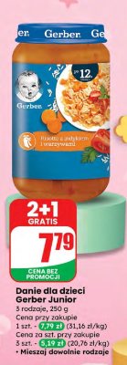Danie dla dzieci Gerber Junior 250 g promocja w Dino