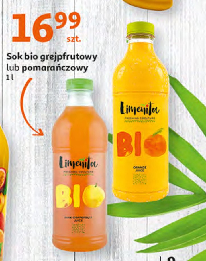 Sok pomarańczowy bio Limenita fresh & cool promocja