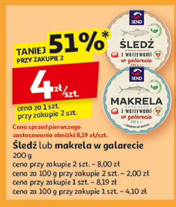 Makrela z warzywami w galarecie Seko promocja