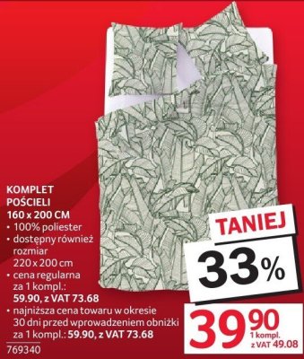 Komplet pościeli 160 x 200 cm promocja w Selgros