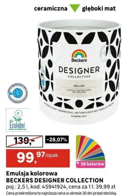 Emulsja kolorowa BECKERS DESIGNER COLLECTION promocja w Leroy Merlin