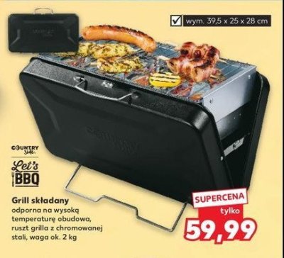 Grill składany 39.5 x 25 x 28 cm K-classic let's bbq promocja