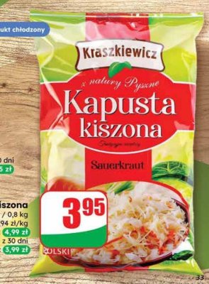 Kapusta kiszona  promocja w Dino
