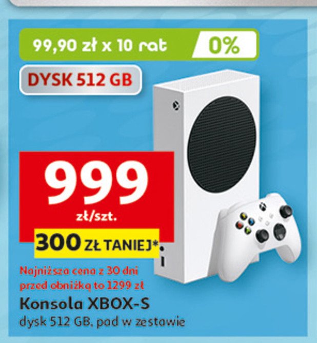 Konsola 512 gb + kontroler Xbox series s promocja w Auchan