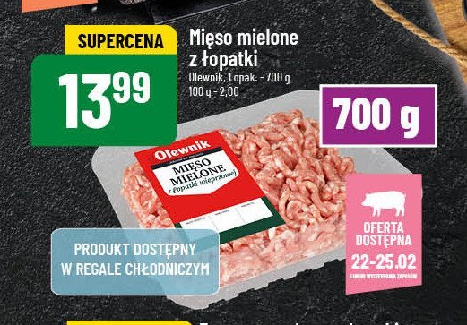 Mięso mielone z łopatki Olewnik promocja w POLOmarket