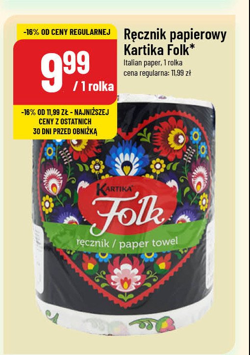 Ręcznik papierowy folk Kartika promocja