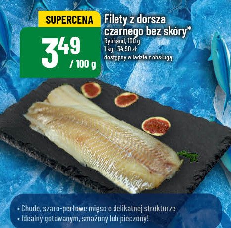 Dorsz czarniak filet bez skóry Rybhand promocja