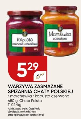 WARZYWA ZASMAŻANE SPIZARNIA CHATY POLSKIEJ marchewka, kapusta czerwona promocja w Chata Polska
