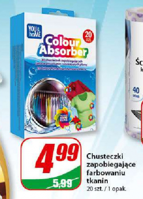 Chusteczki do prania kolorowego You&home promocja
