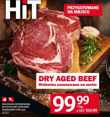 Wołowina sezonowana na sucho dry aged beef Tomahawk stek luz promocja w Selgros